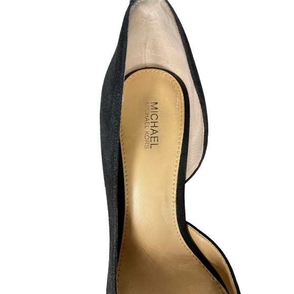 Michael Michael Kors Women's Suede Leather D'Orsay Stiletto Heel Shoes Gray 7M - Picture 5 of 7